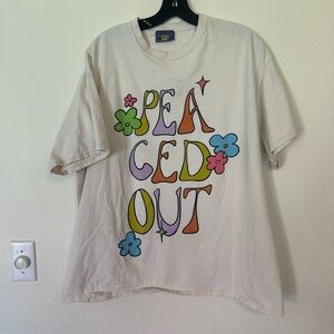 CONEY ISLAND PICNIC CIP Records Womens Oversized Graphic Tee Small/Medium